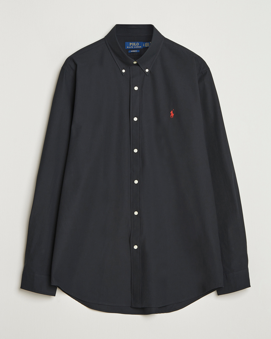 Herre | Skjorter | Polo Ralph Lauren | Custom Fit Stretch Poplin Shirt Polo Black