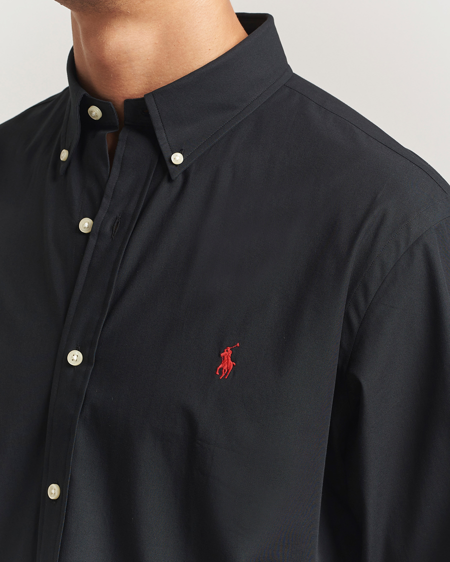 Herre | Skjorter | Polo Ralph Lauren | Custom Fit Stretch Poplin Shirt Polo Black