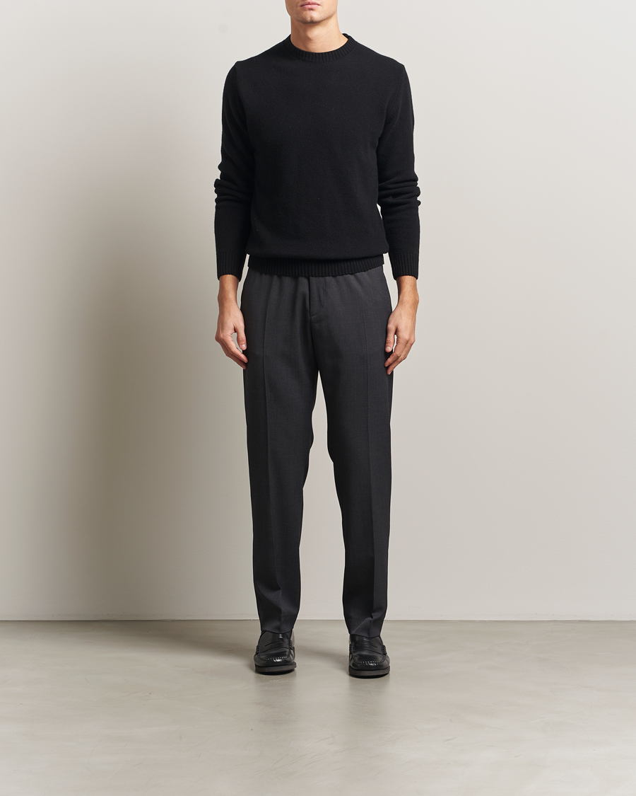 Herre | Bukser | Filippa K | Theo Relaxed Wool Trousers Mid Grey