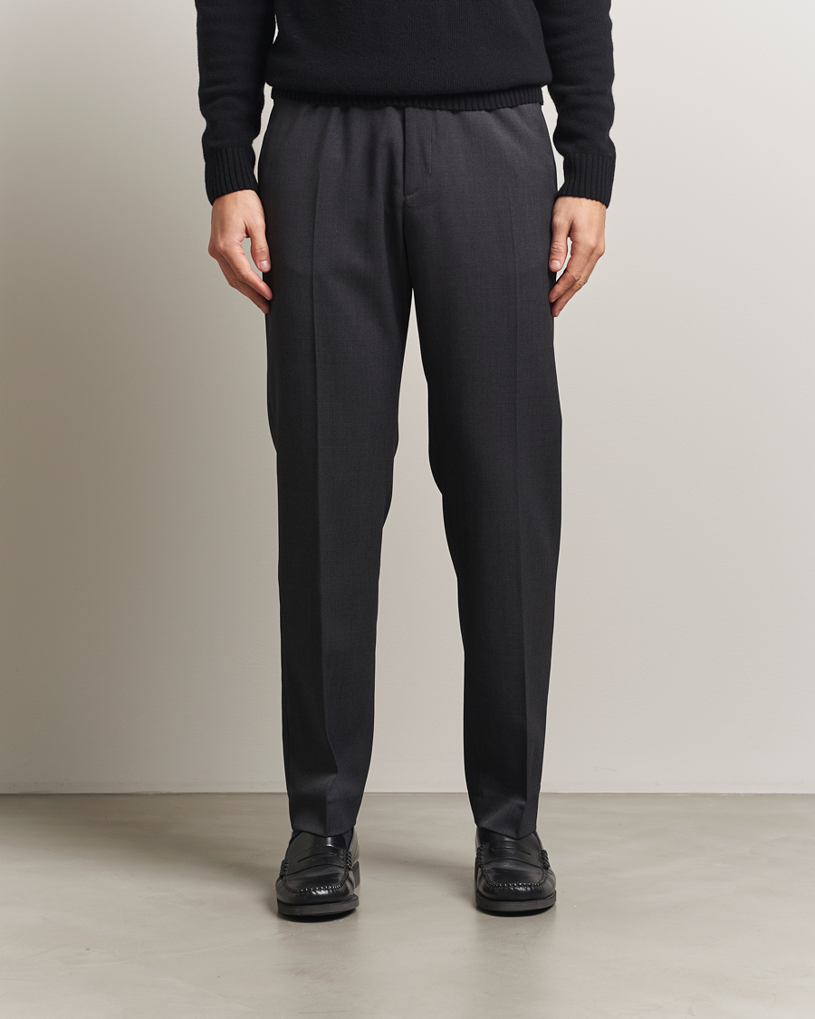 Herre | Bukser | Filippa K | Theo Relaxed Wool Trousers Mid Grey