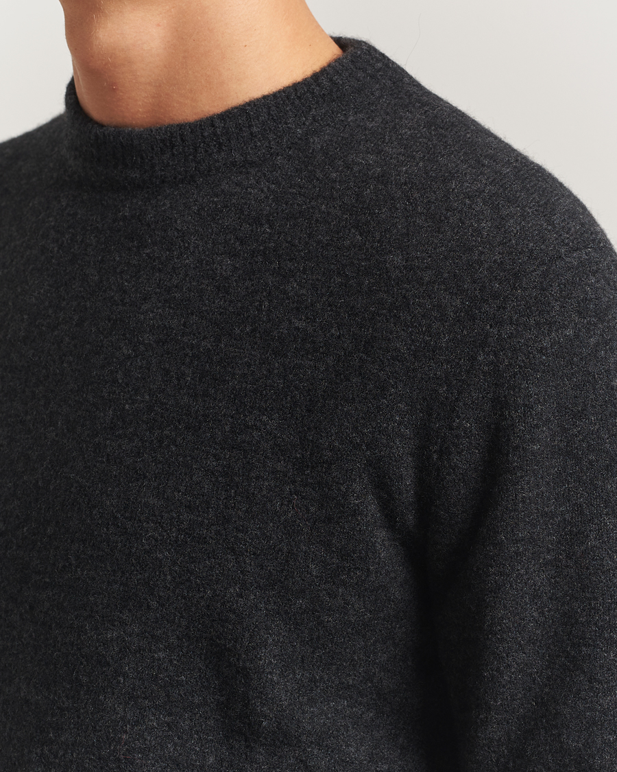 Herre | Trøjer | Filippa K | Yak Knitted Sweater Charcoal Melange