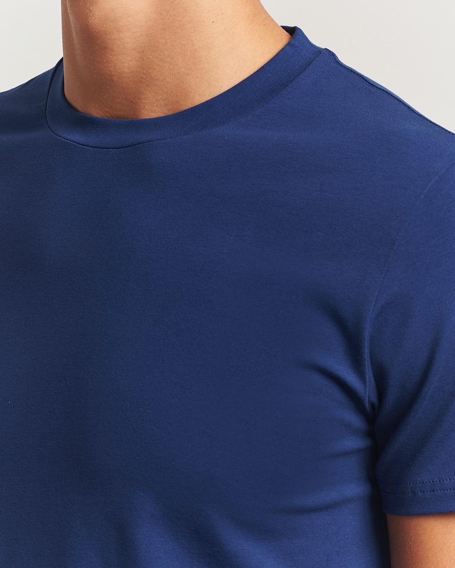 Herre | T-Shirts | Filippa K | Soft Lycra T-Shirt Royal Navy