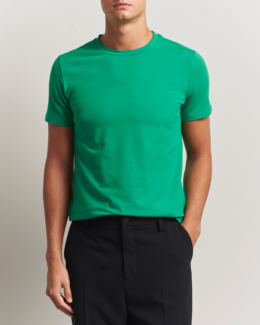 Herre | T-Shirts | Filippa K | Soft Lycra T-Shirt Apple Green