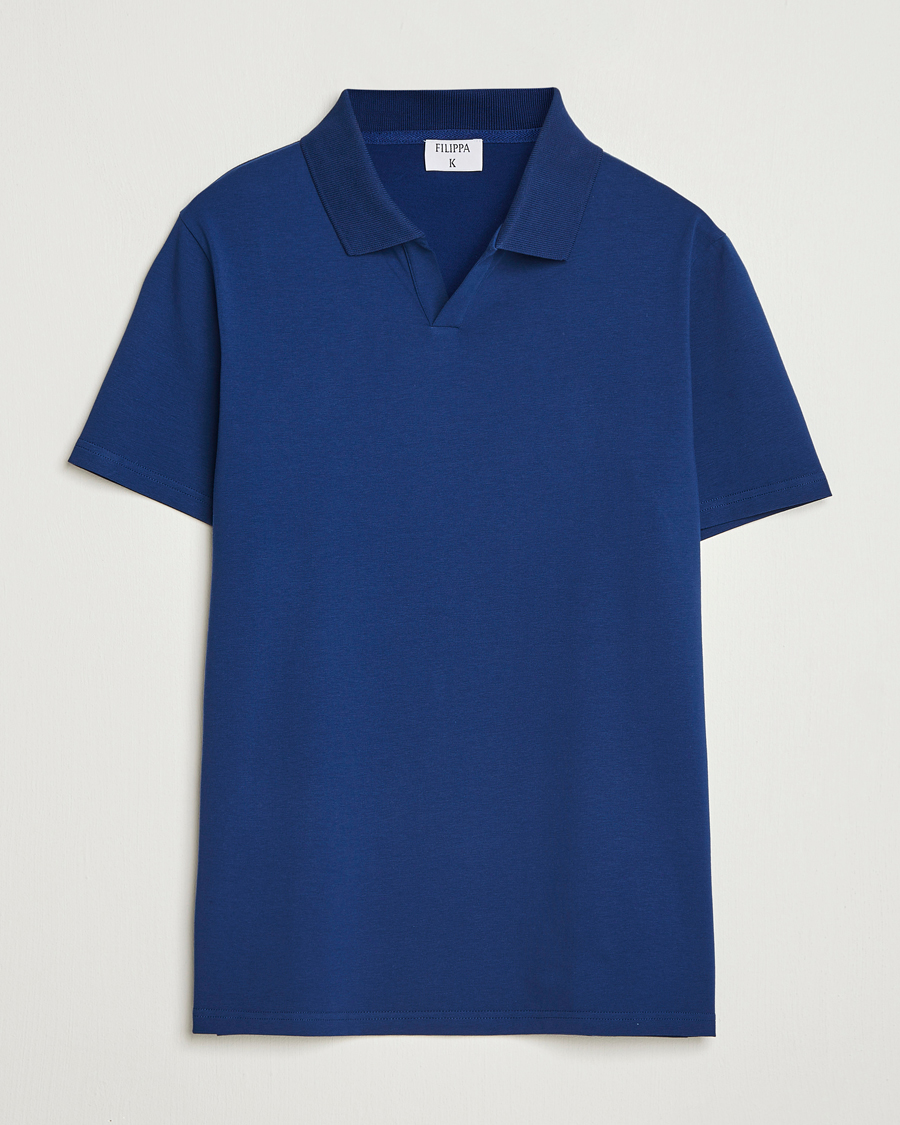 Herre | Polotrøjer | Filippa K | Soft Lycra Polo T-Shirt Royal Navy