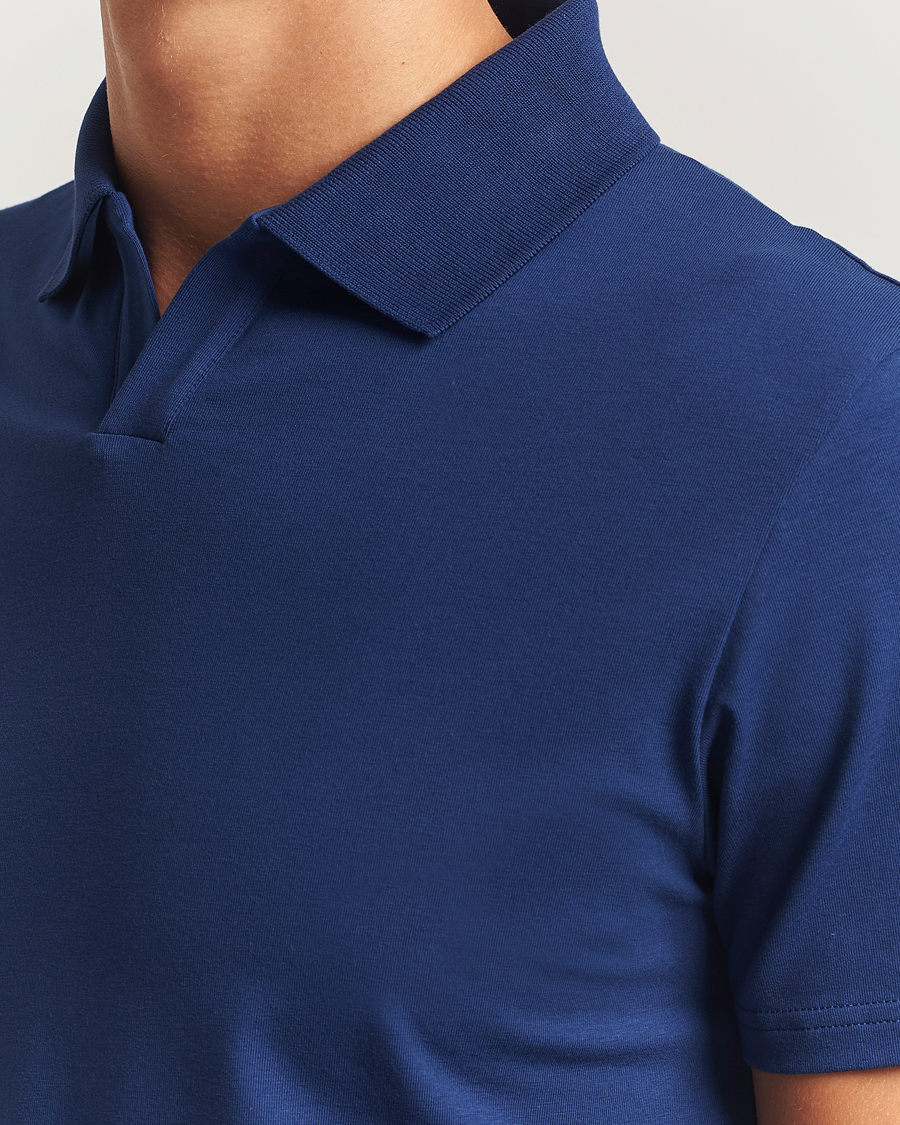 Herre | Polotrøjer | Filippa K | Soft Lycra Polo T-Shirt Royal Navy