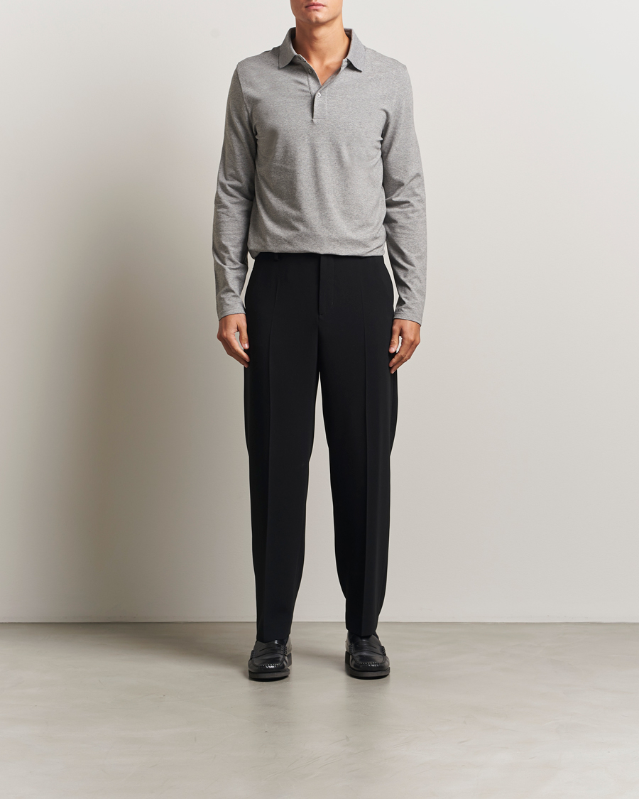 Herre | Polotrøjer | Filippa K | Luke Lycra Polo Shirt Mid Grey Melange
