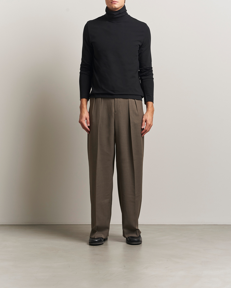 Herre | Trøjer | Filippa K | Organic Cotton Stretch Turtleneck Black