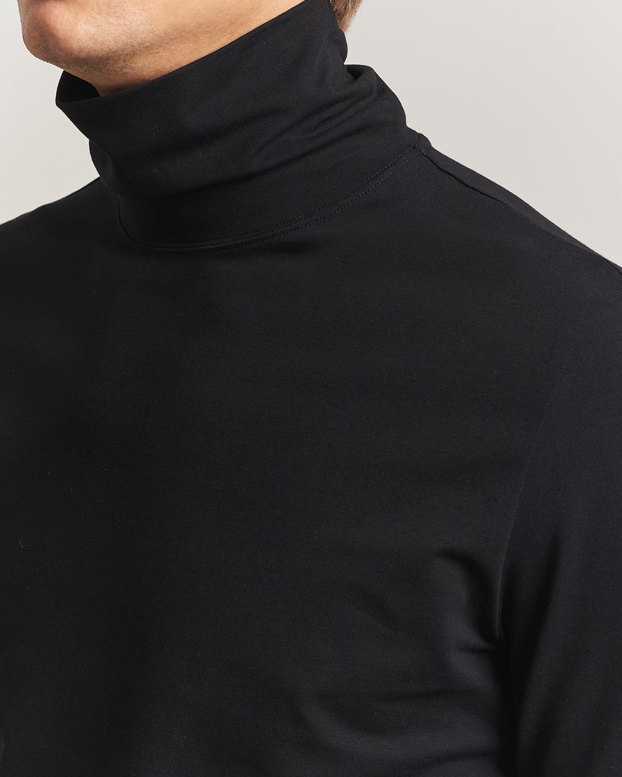 Herre | Trøjer | Filippa K | Organic Cotton Stretch Turtleneck Black