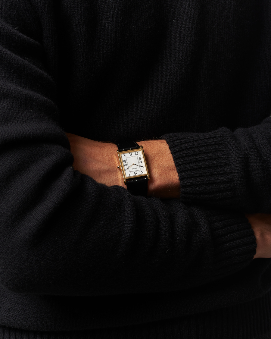 Herre | Seiko Quartz Gold Leather 28mm White Dial | Seiko | Quartz Gold Leather 28mm White Dial