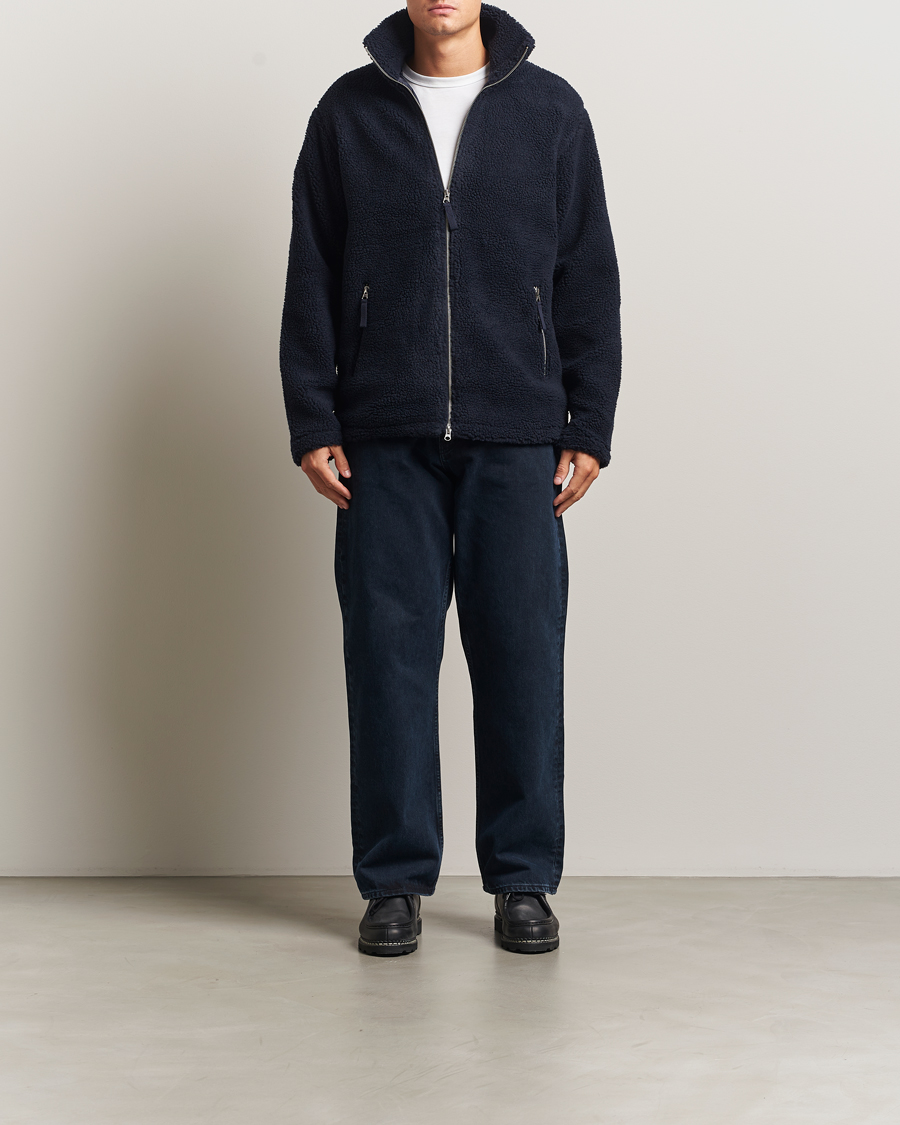 Herre | Jakker | A Day's March | Acton Fleece Jacket Navy