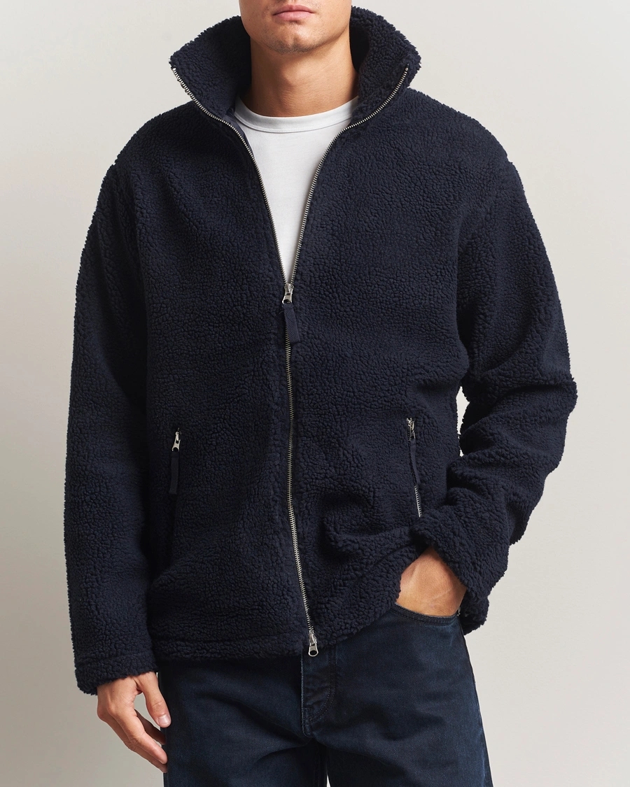Herre | Jakker | A Day's March | Acton Fleece Jacket Navy