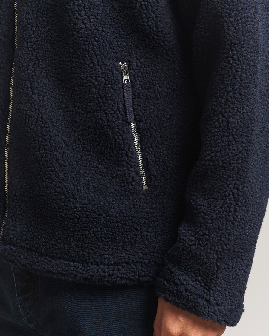 Herre | Jakker | A Day's March | Acton Fleece Jacket Navy