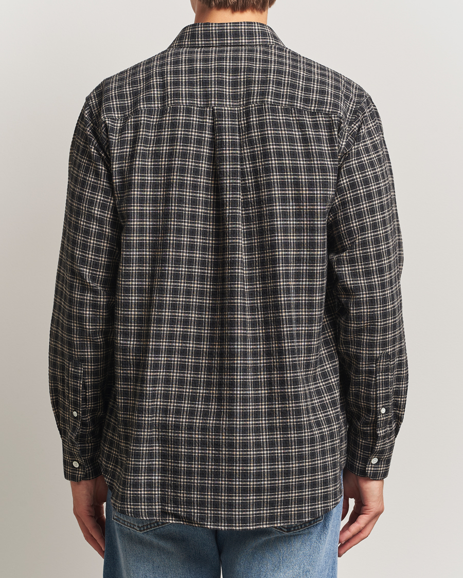 Herre | Skjorter | A Day's March | Landon Checked Shirt Black