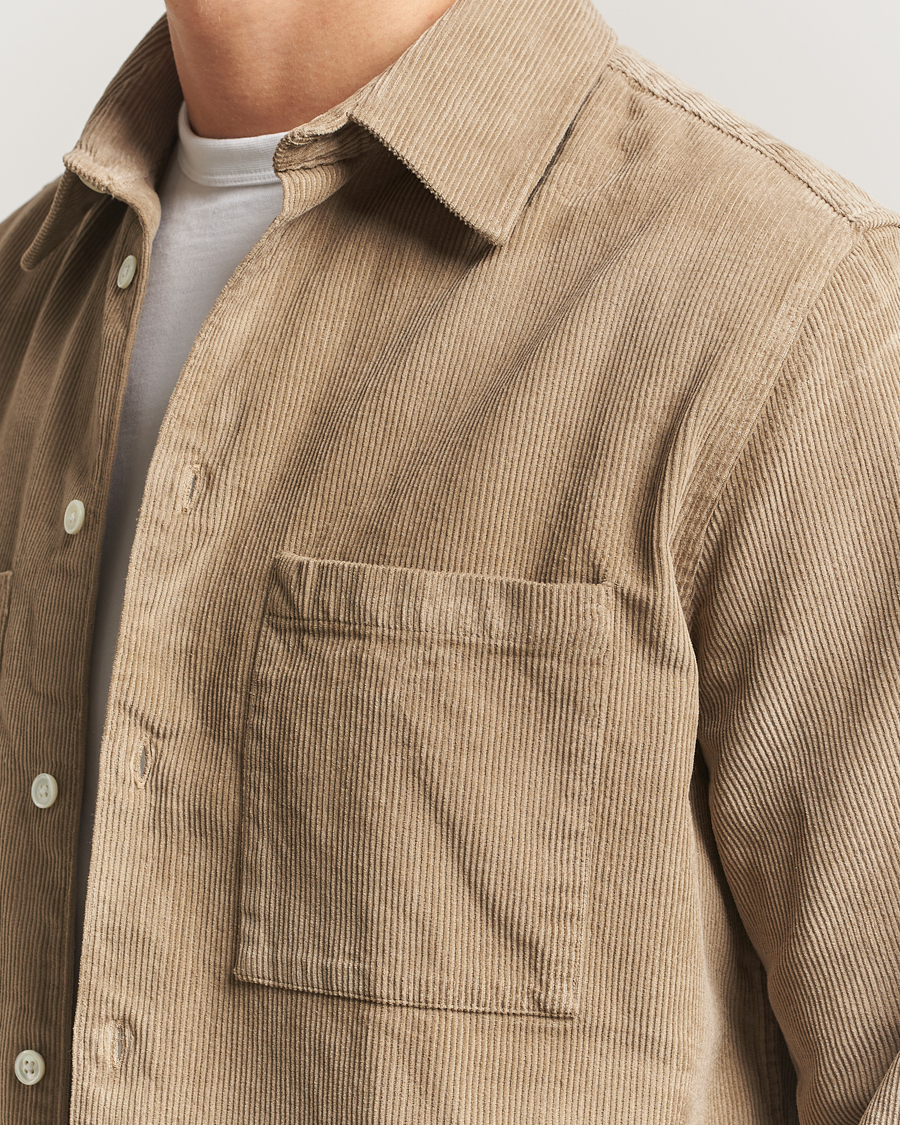 Herre | Skjorter | A Day's March | Rupert Cord Shirt Greige