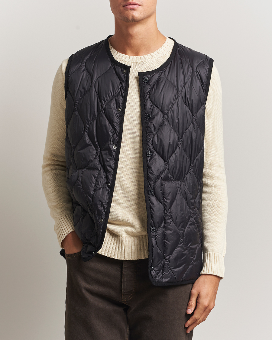Herre | Veste | TAION | Military Crew Neck Down Vest Black