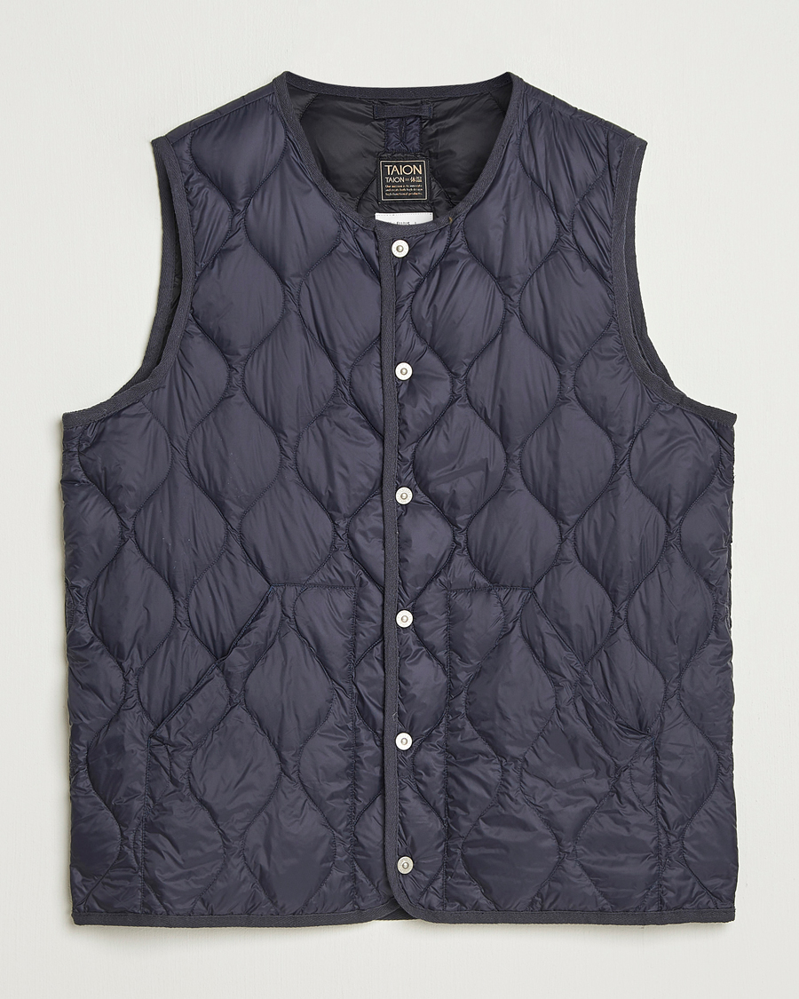 Herre | Veste | TAION | Military Crew Neck Down Vest Navy