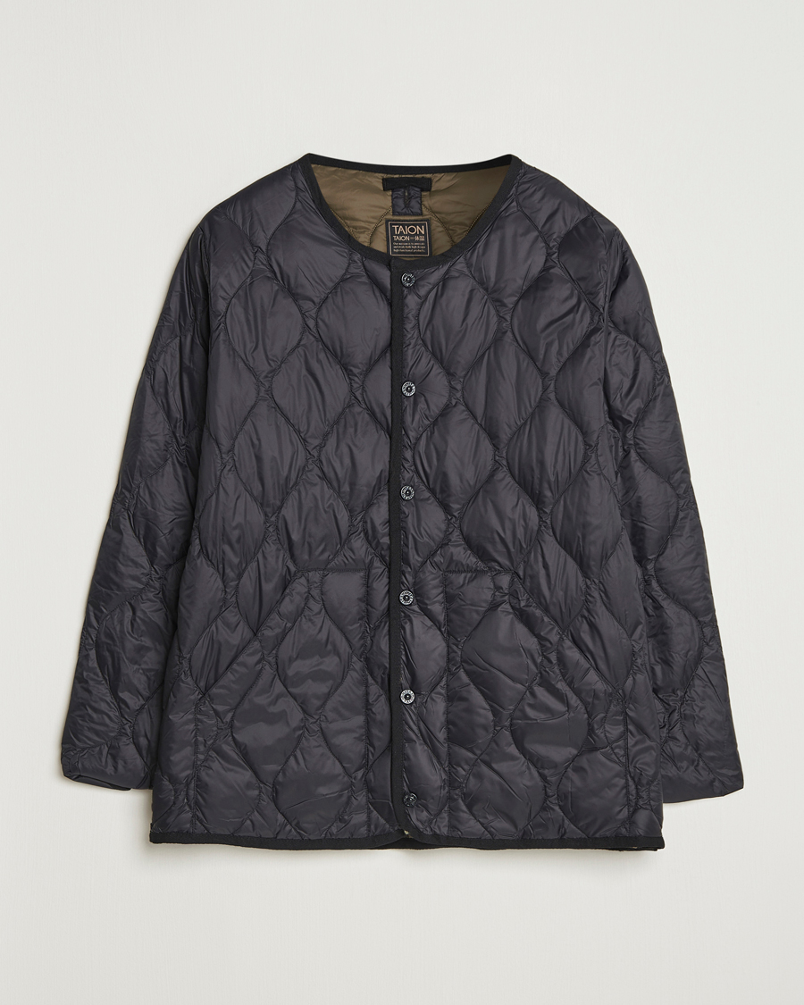Herre | Jakker | TAION | Military Crew Neck Down Jacket Black