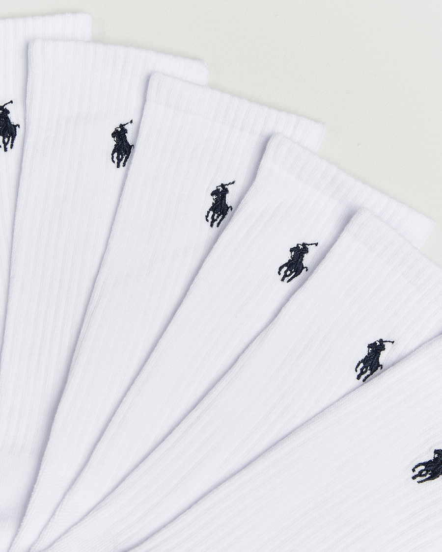 Herre | Undertøj | Polo Ralph Lauren | 6-Pack Cotton Crew Socks White