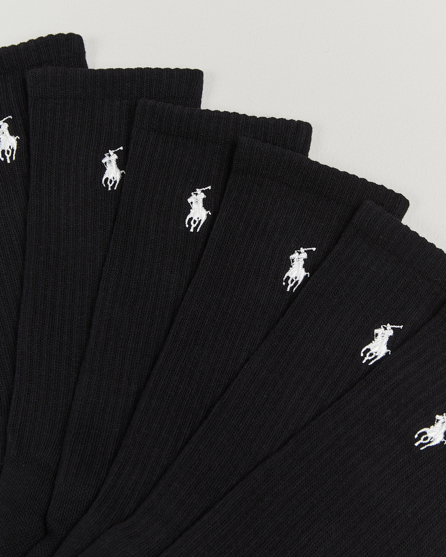 Herre | Undertøj | Polo Ralph Lauren | 6-Pack Cotton Crew Socks Black