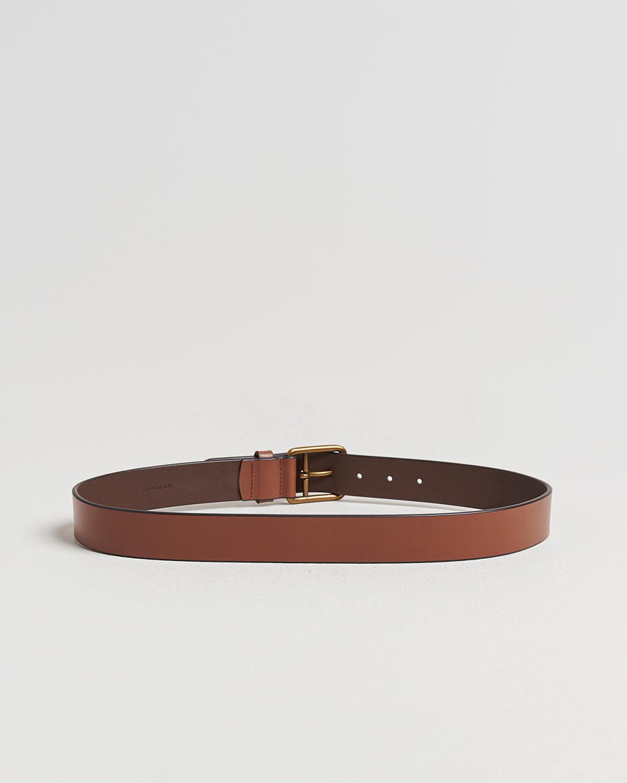 Herre | Bælter | Polo Ralph Lauren | Signature Pony Leather Belt Saddle