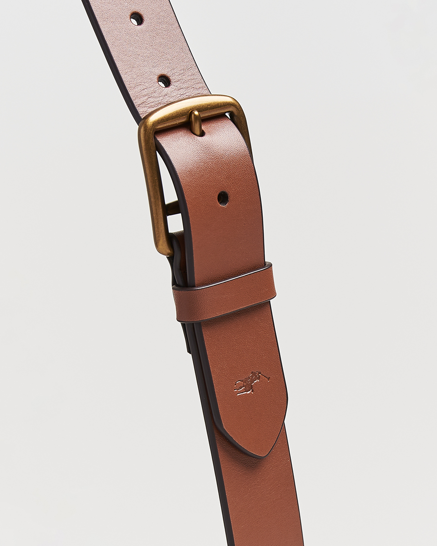 Herre | Bælter | Polo Ralph Lauren | Signature Pony Leather Belt Saddle