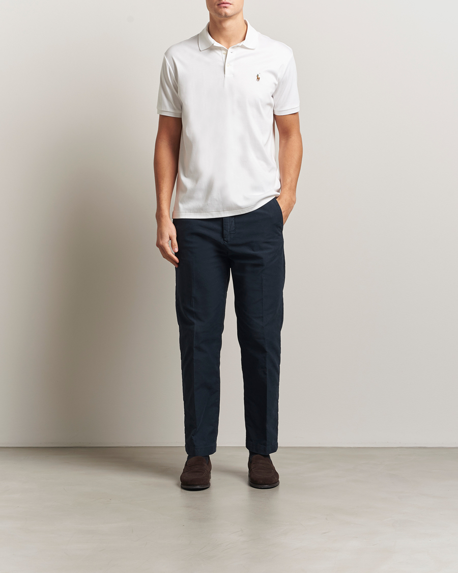 Herre | Polotrøjer | Polo Ralph Lauren | Custom Slim Fit Cotton Polo White