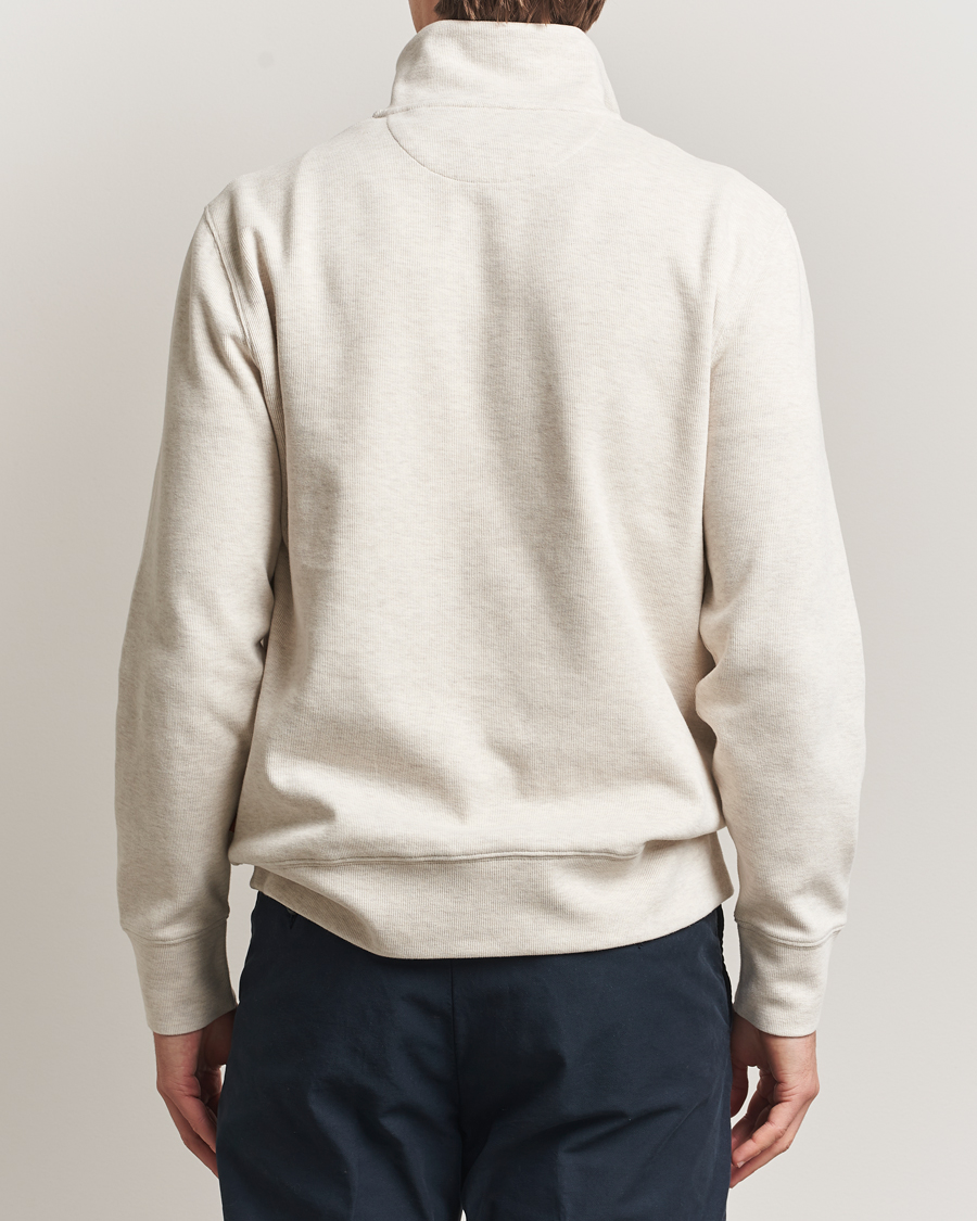 Herre | Trøjer | Gant | Light Sacker Rib Half Zip Seed Melange