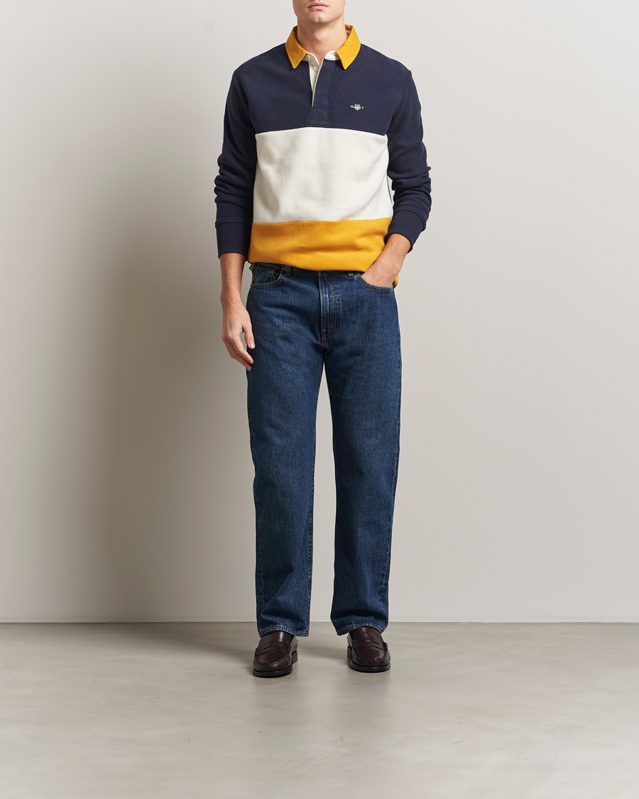 Herre | Trøjer | Gant | Blocked Heavy Rugger Evening Blue Multi