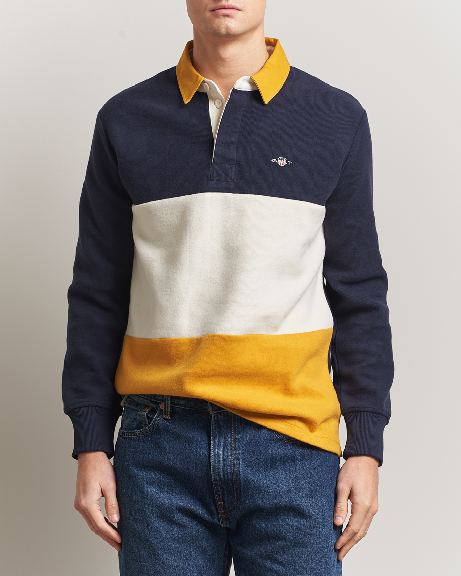 Herre | Trøjer | Gant | Blocked Heavy Rugger Evening Blue Multi