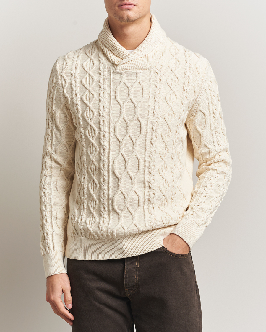 Sunflower Aske Boucle Sweater Off White - CareOfCarl.dk