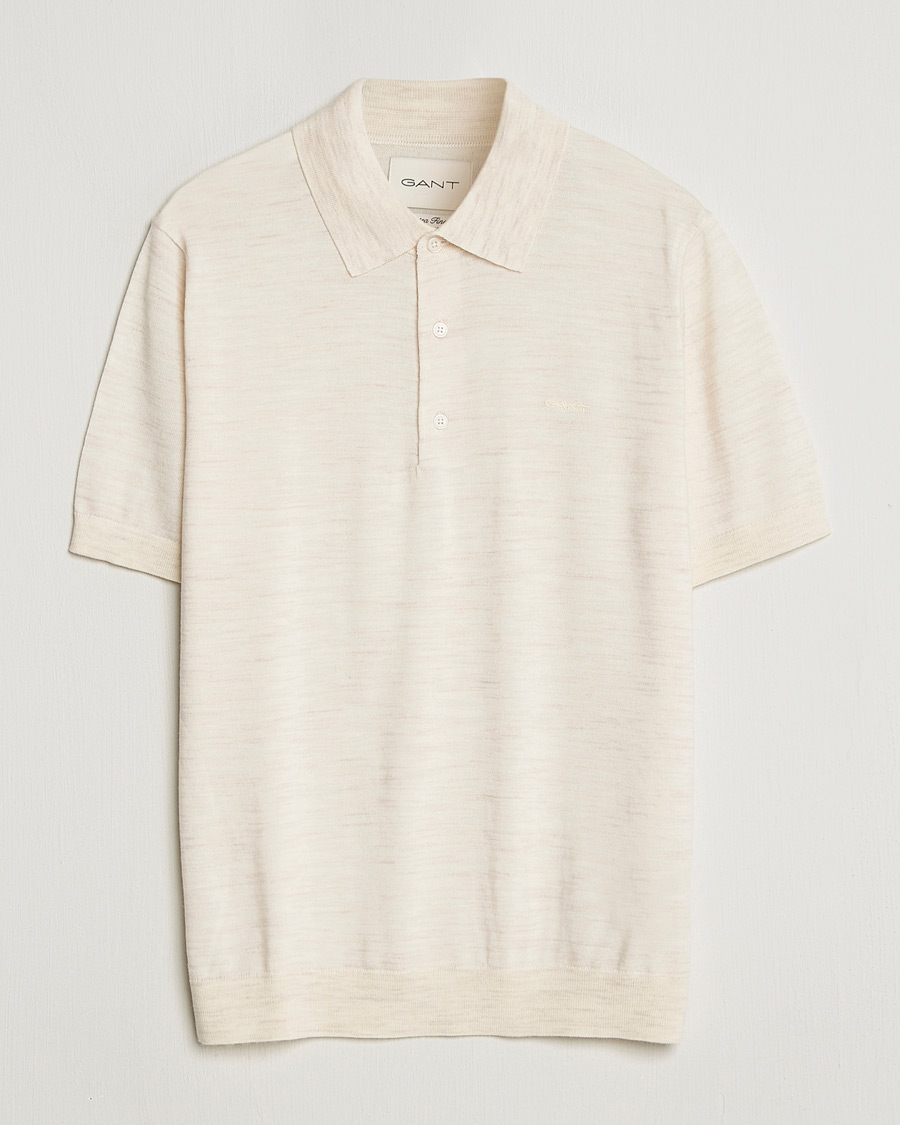 Herre | Polotrøjer | GANT | Extrafine Merino Polo Seed Melange