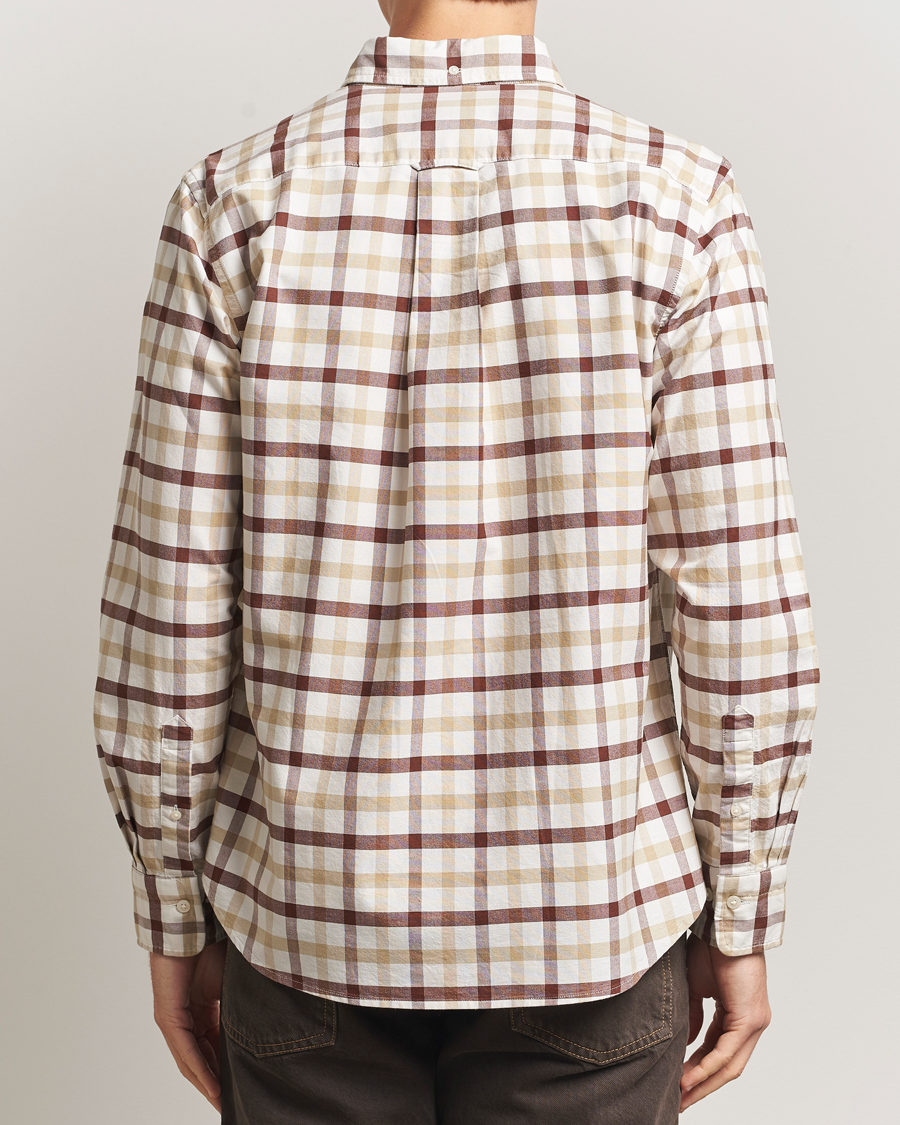 Herre | Skjorter | Gant | Regular Fit Oxford Checked Shirt Mahogany Brown