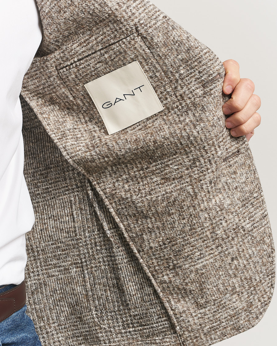 Herre | Blazere & jakker | GANT | Wool Checked Blazer Seed Melange