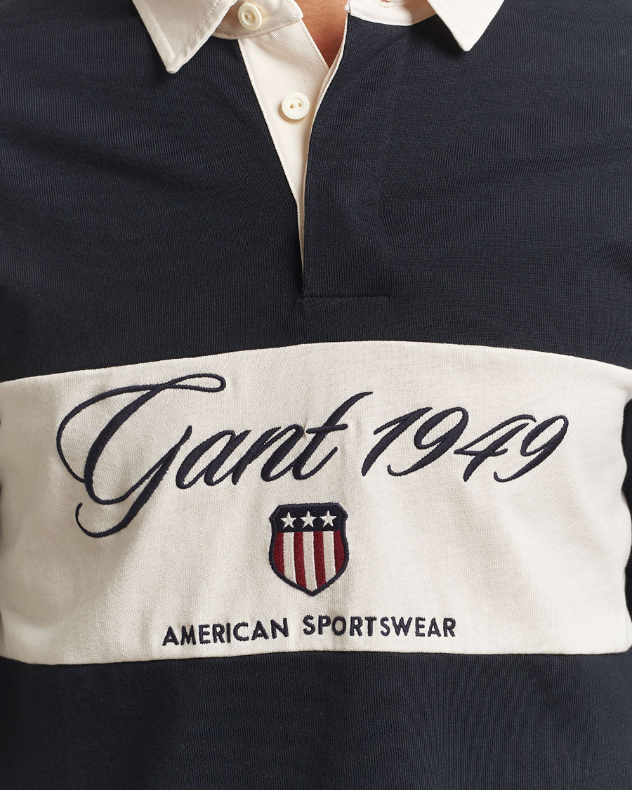 Herre | Trøjer | Gant | Blocked Logo Heavy Rugger Black