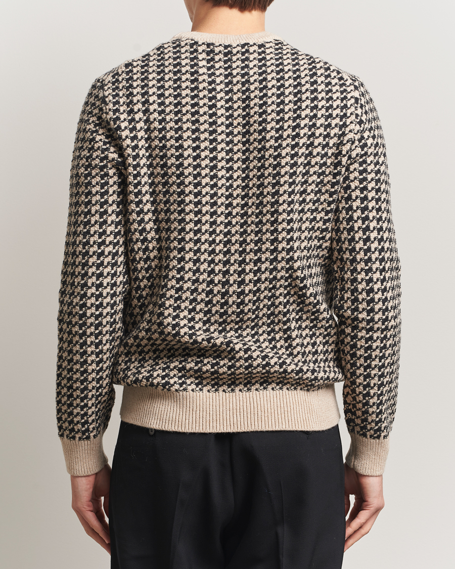 Herre | Trøjer | GANT | Two Tone Textured Knitted Crew Neck Charcoal