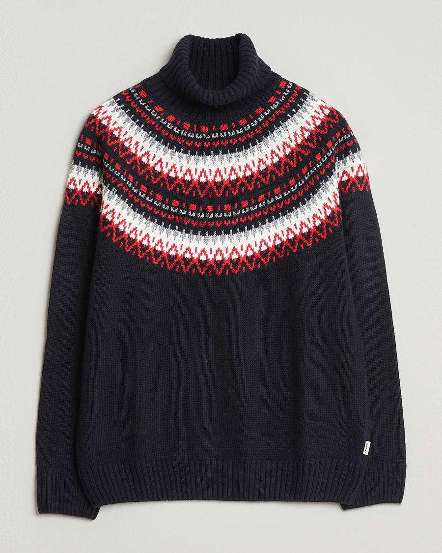Herre | Trøjer | Gant | Fairisle Knitted Turtleneck Black