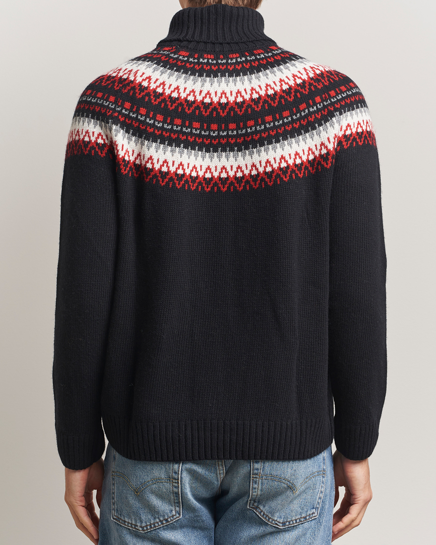 Herre | Trøjer | GANT | Fairisle Knitted Turtleneck Black