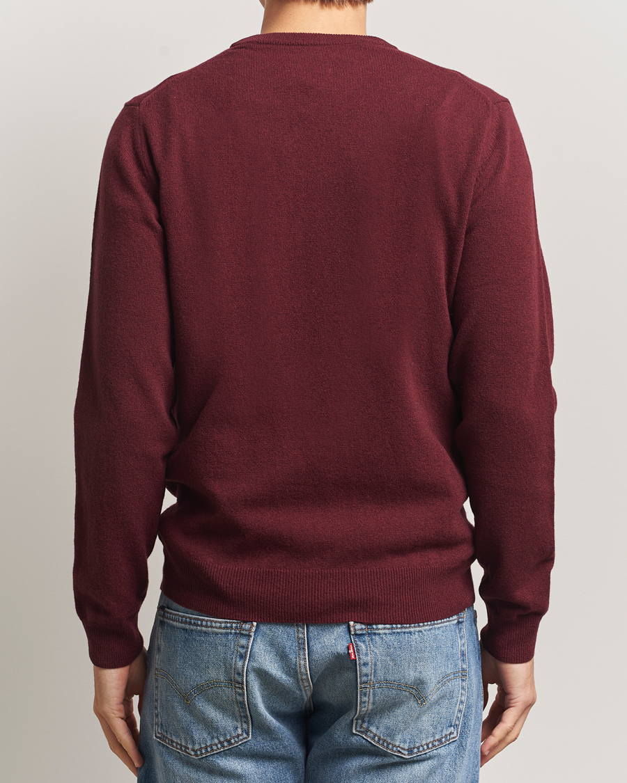 Herre | Trøjer | GANT | Superfine Lambswool Crew Neck Bordeaux Melange