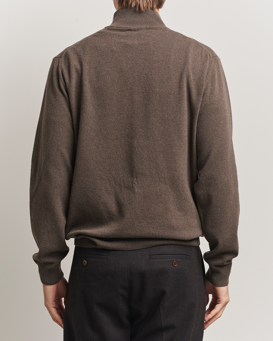 Herre | Trøjer | GANT | Superfine Lambswool Half Zip Seawood Melange