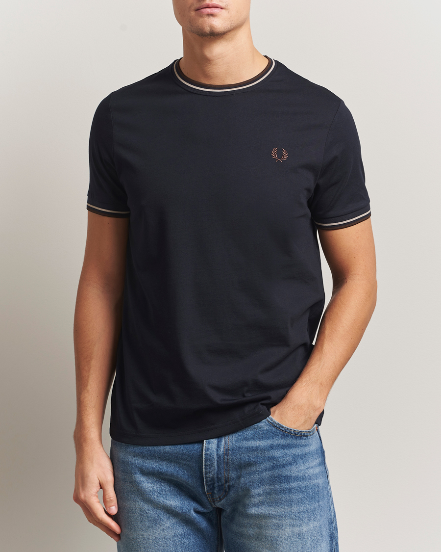 Herre | T-Shirts | Fred Perry | Twin Tipped T-Shirt Navy