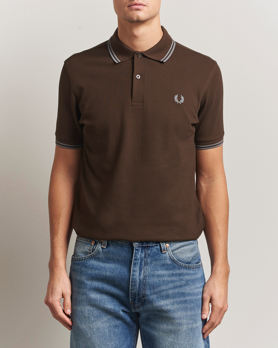 Herre | Polotrøjer | Fred Perry | Twin Tipped Shirt Burnt Tobacco