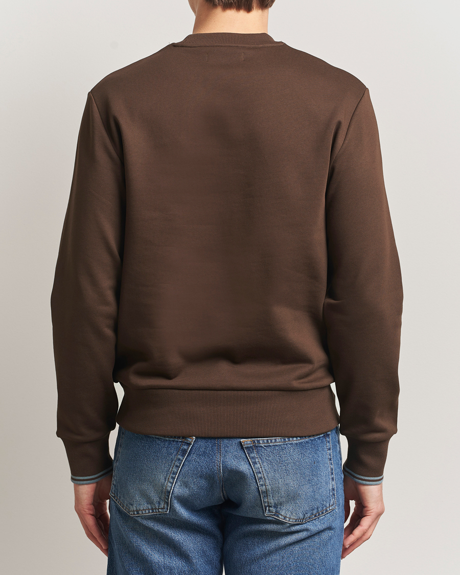 Herre | Trøjer | Fred Perry | Crew Neck Sweatshirt Burnt Tobacco