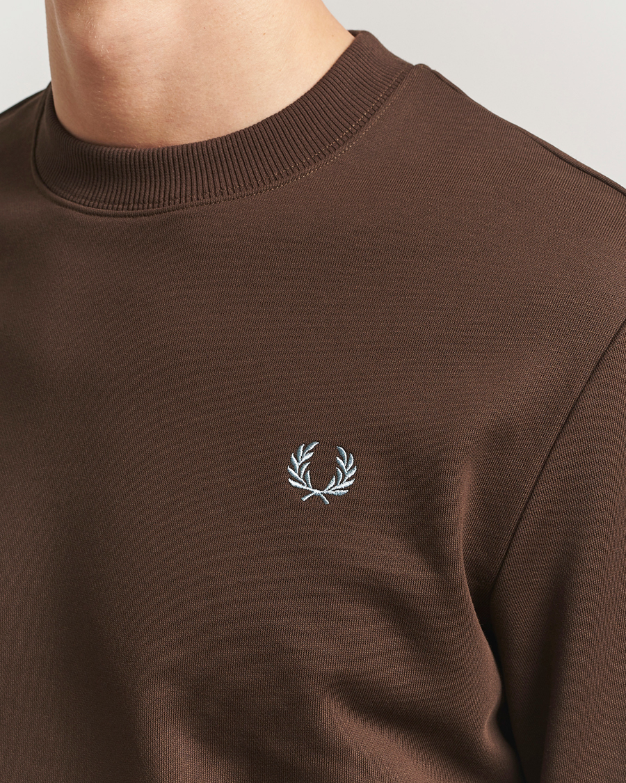 Herre | Trøjer | Fred Perry | Crew Neck Sweatshirt Burnt Tobacco