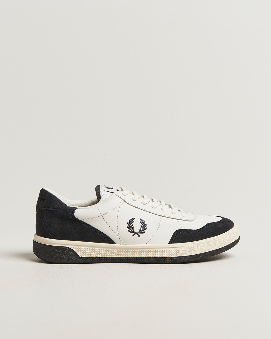 Herre | Sneakers | Fred Perry | B11 Leather/Suede Sneaker Snow White/Navy