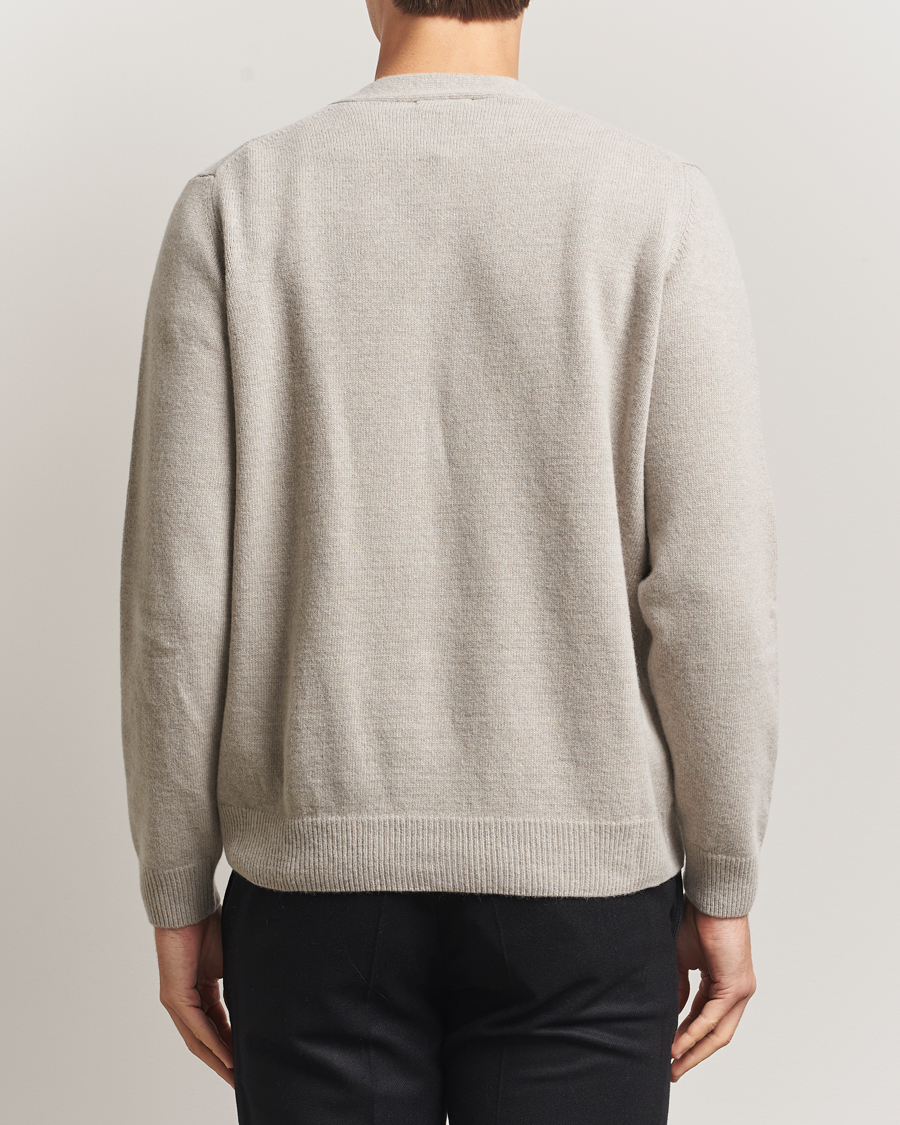 Herre | Trøjer | Oscar Jacobson | Eduardo Wool Cardigan Beige