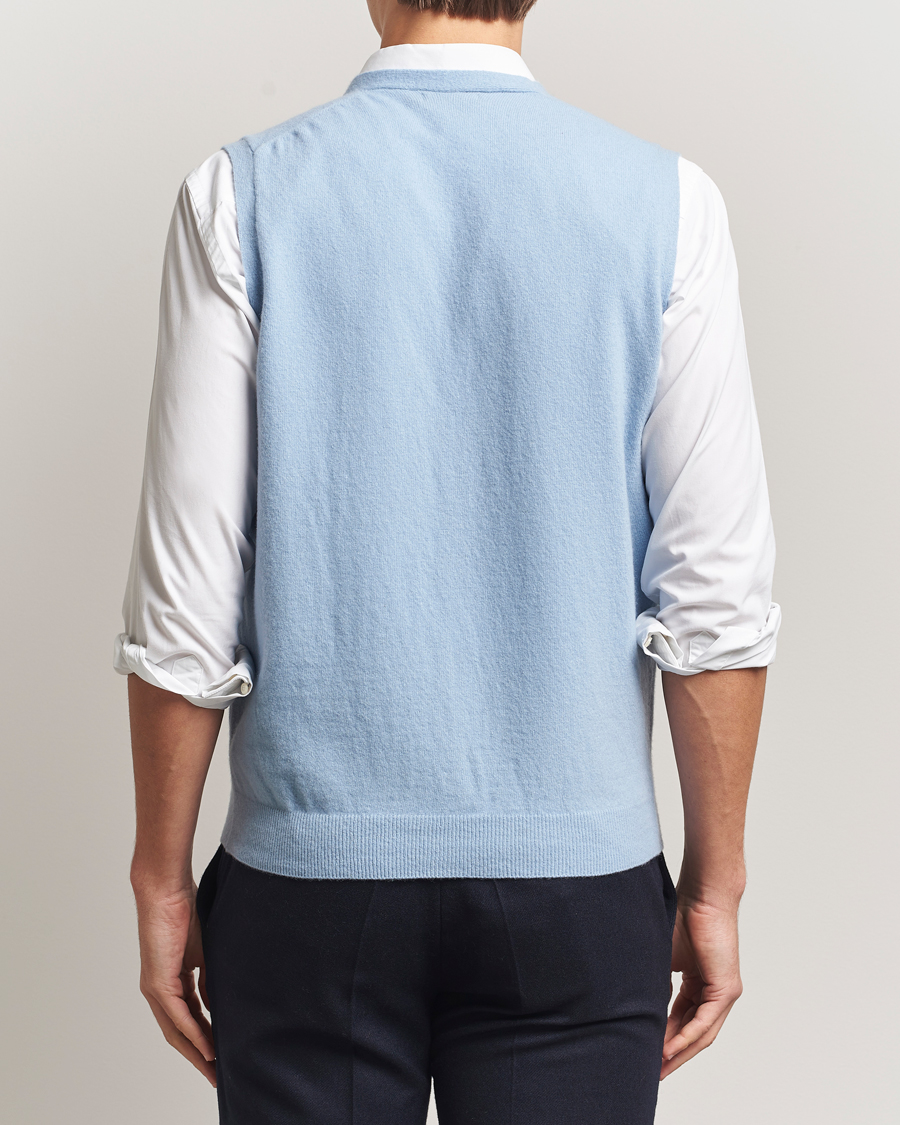 Herre | Trøjer | Oscar Jacobson | Guiseppe Buttoned Vest Light Blue