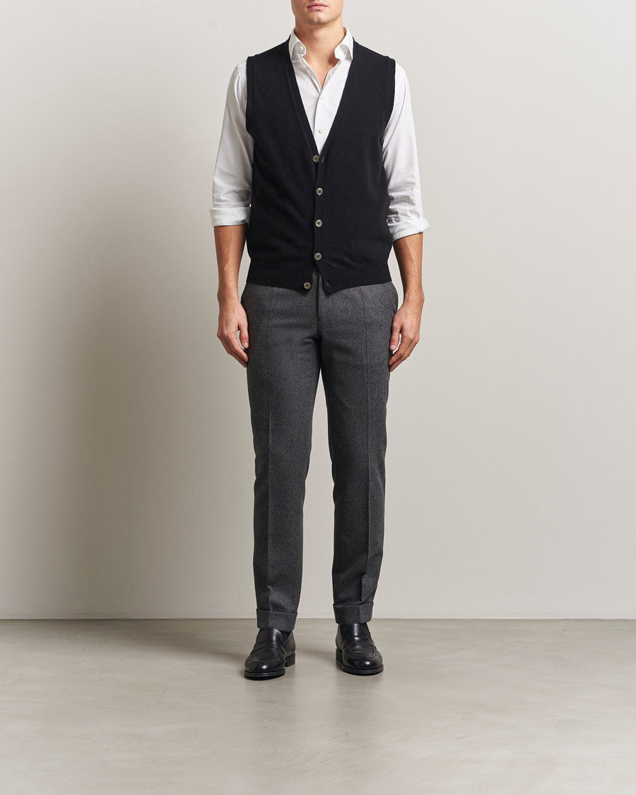 Herre | Trøjer | Oscar Jacobson | Guiseppe Buttoned Vest Black