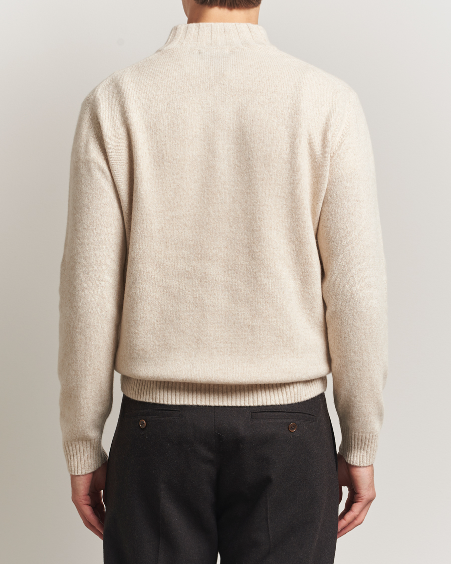 Herre | Trøjer | Oscar Jacobson | Paul Wool/Cashmere Half-Zip Creme