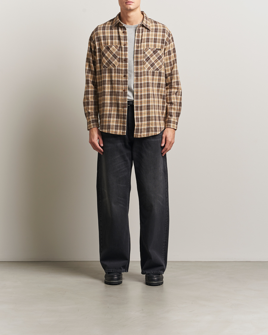 Herre | Skjorter | Nudie Jeans | Julian Checked Worker Shirt Brown