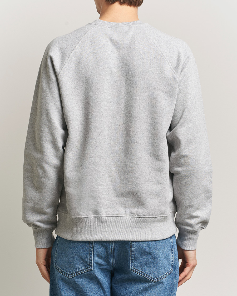 Herre | Trøjer | Nudie Jeans | Palle Logo Crew Neck Sweatshirt Grey Melange